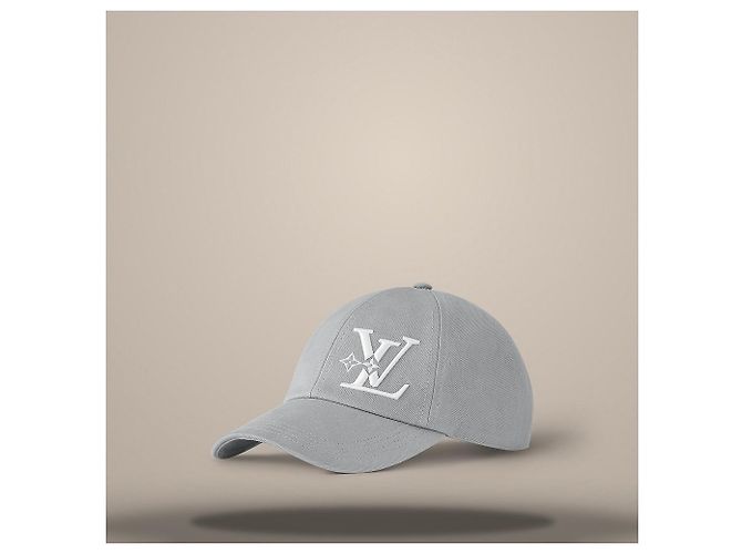 Louis Vuitton Cappello Grigio Chiaro Marrone - vista 3