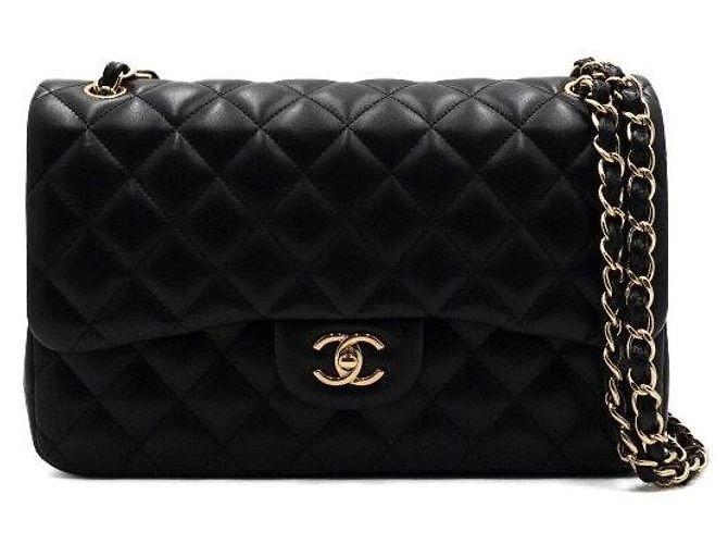 Chanel Borsa a tracolla con catena dorata Nero - vista 2