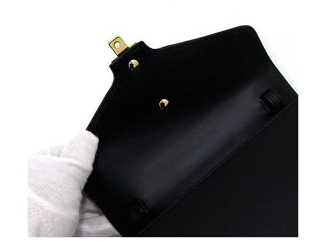 Gucci Black Leather Mini Sylvie Shoulder Bag and Crossbody - view 6