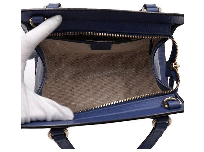 Gucci Blue Soho Small Top Handle Tote Bag Blau - Ansicht 5