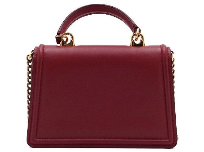 Dolce & Gabbana Picca borsa Devotion con manico superiore e logo cuore in vitello rosso - vista 5