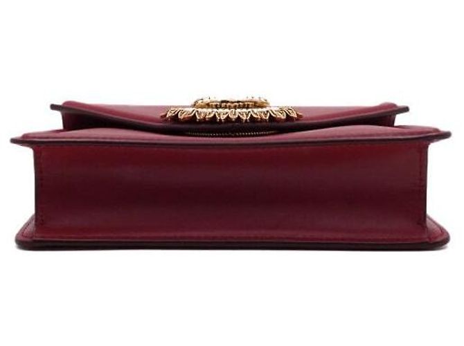 Dolce & Gabbana Picca borsa Devotion con manico superiore e logo cuore in vitello rosso - vista 9