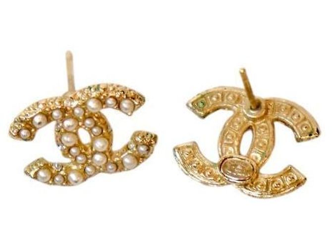 Chanel Pendientes de perlas y circonitas Dorado - vista 4