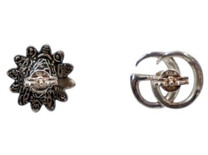 Gucci Double Flower Silver Earrings - view 3
