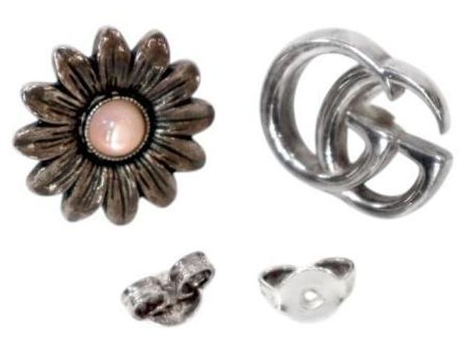 Gucci Double Flower Silver Earrings - view 4
