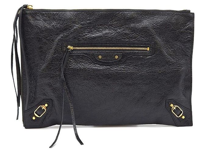 Balenciaga Clutch Classic Motor Black - vista 4
