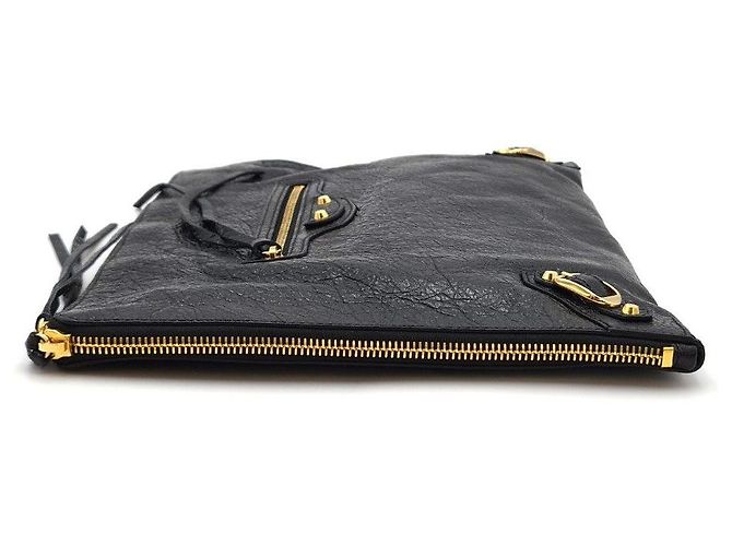 Balenciaga Clutch Classic Motor Black - vista 8