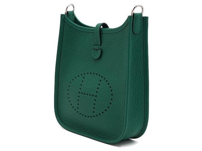 Hermès Borsa a tracolla e crossbody Evelyne TPM Amazon Vert Vertigo Clémence Silver Argento - vista 3