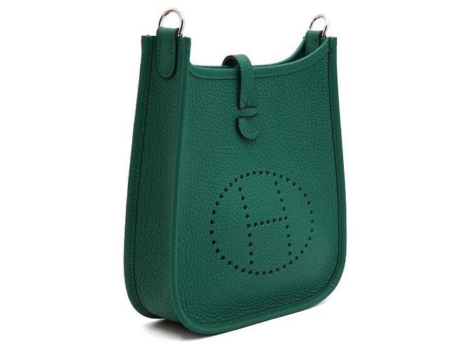 Hermès Borsa a tracolla e crossbody Evelyne TPM Amazon Vert Vertigo Clémence Silver Argento - vista 4