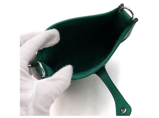 Hermès Borsa a tracolla e crossbody Evelyne TPM Amazon Vert Vertigo Clémence Silver Argento - vista 8