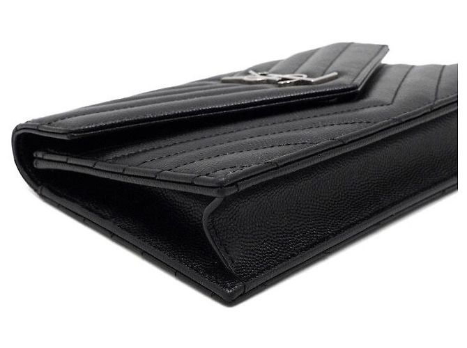 Saint Laurent Borsa a tracolla Monogram Envelope Cassandre WOC Black Gold Chain - vista 9
