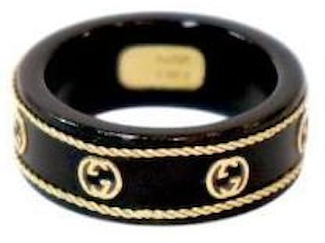 Gucci Anello Gold Icon Nero - vista 2