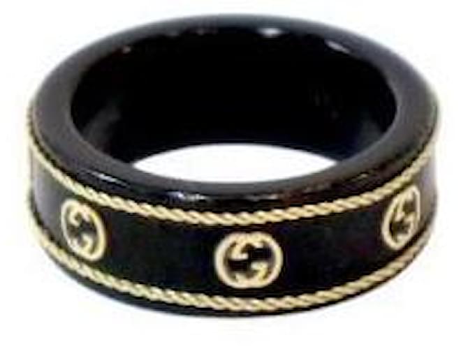 Gucci Anello Gold Icon Nero - vista 3