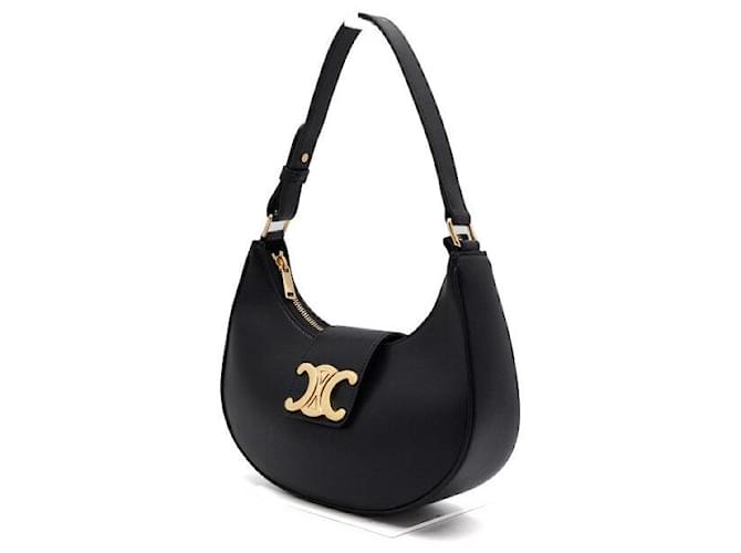 Céline Borsa a spalla Medium Triomphe Ava Nero - vista 2