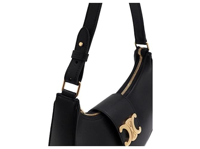 Céline Borsa a spalla Medium Triomphe Ava Nero - vista 9