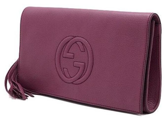 Gucci Clutch con patta Soho con nappe e logo intrecciato - vista 2