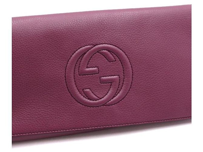 Gucci Clutch con patta Soho con nappe e logo intrecciato - vista 8