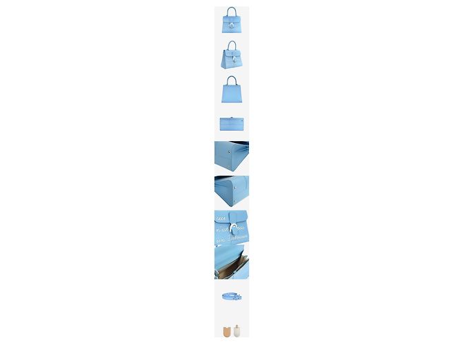 Delvaux Borsa Tote Brian Lettering MM Sky Blue - vista 2