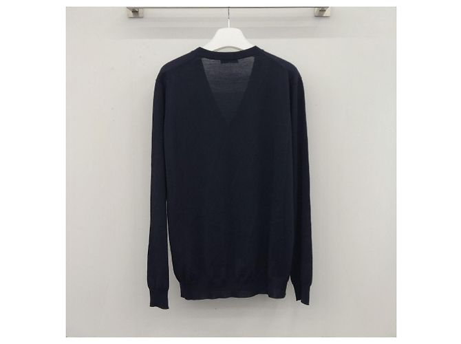 Prada Klassischer Wollcardigan Schwarz - Ansicht 7