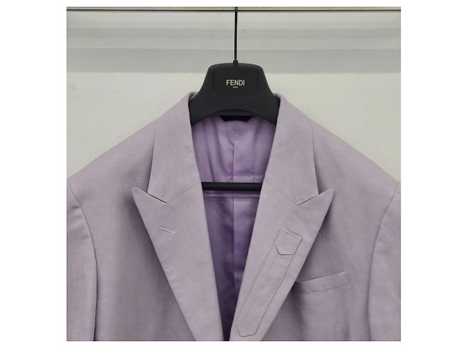 Fendi Giacca semplice in lino Bianco - vista 5