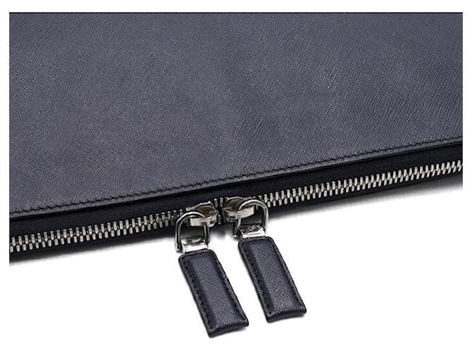 Prada Custodia per laptop in Saffiano Blu - vista 10