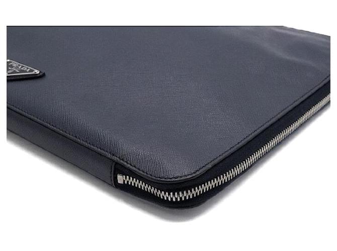 Prada Custodia per laptop in Saffiano Blu - vista 7
