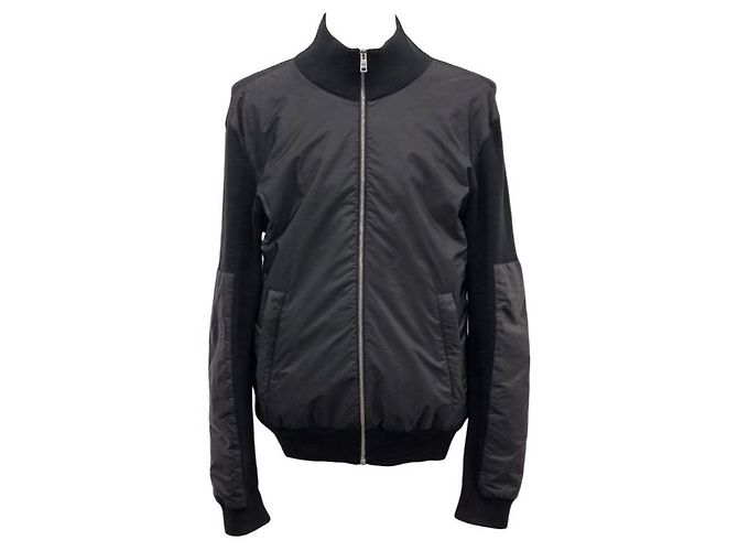 Prada Wollstrick-Cardigan mit Reißverschluss Schwarz - Ansicht 4