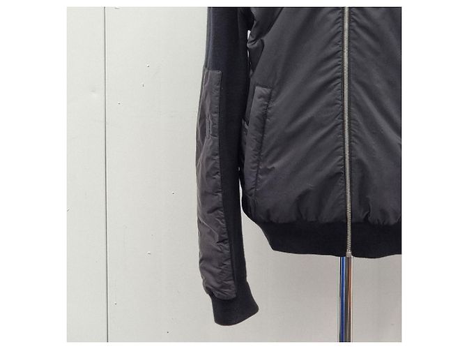 Prada Wollstrick-Cardigan mit Reißverschluss Schwarz - Ansicht 5