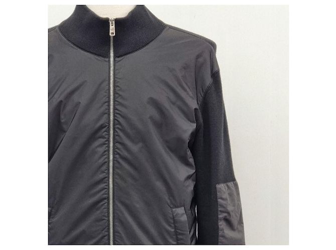 Prada Wollstrick-Cardigan mit Reißverschluss Schwarz - Ansicht 6