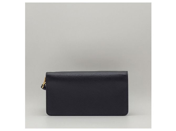 Prada Borsa crossbody Saffiano Shine Strap con catena Nero - vista 7