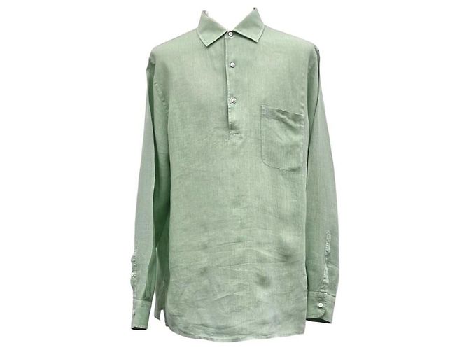 Loro Piana T-shirt con colletto in lino Bianco - vista 4