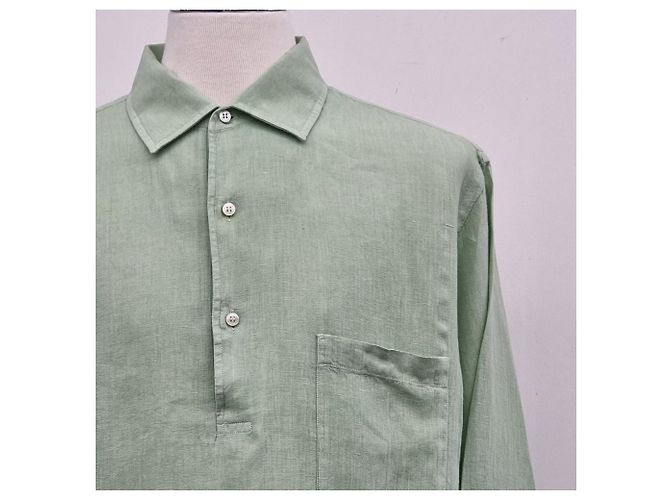 Loro Piana T-shirt con colletto in lino Bianco - vista 5