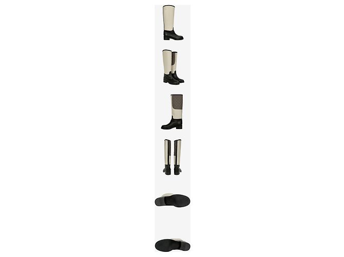 Chanel Botas altas acolchoadas Marrom - vista 2