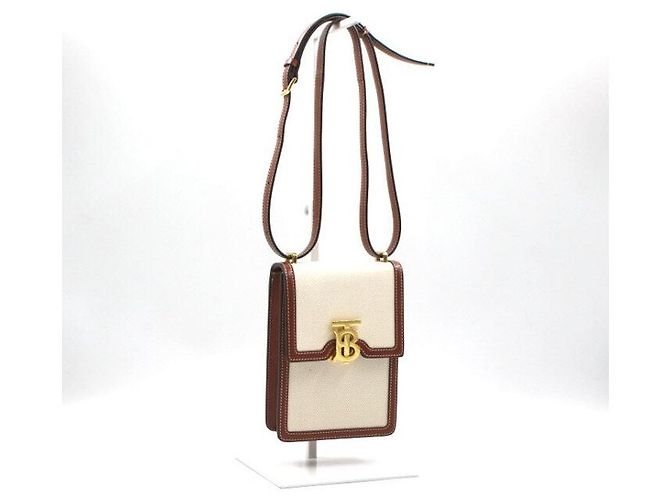 Burberry Borsa a tracolla e crossbody Robin in pelle e tela di cotone Marrone - vista 3