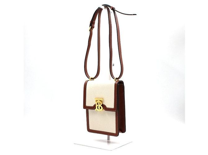Burberry Borsa a tracolla e crossbody Robin in pelle e tela di cotone Marrone - vista 4