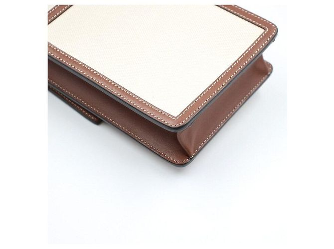 Burberry Borsa a tracolla e crossbody Robin in pelle e tela di cotone Marrone - vista 6