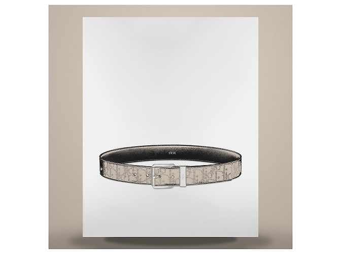 Oblique Dior Belt Black Leather - Ansicht 3