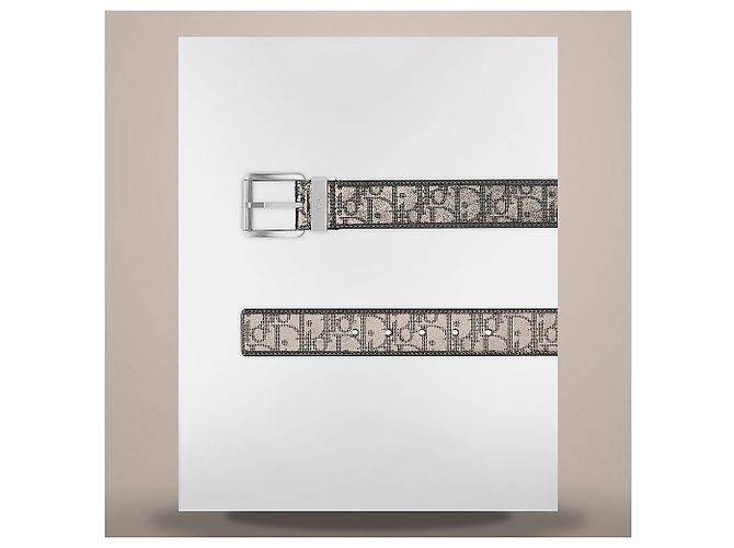 Oblique Dior Belt Black Leather - Ansicht 4