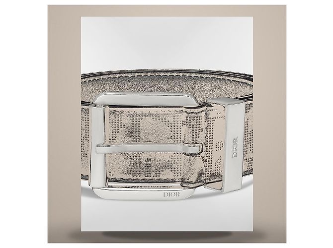 Oblique Dior Belt Black Leather - Ansicht 5