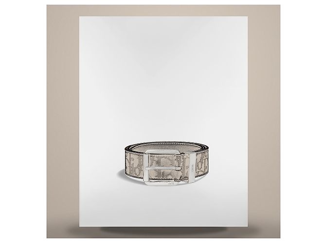Oblique Dior Belt Black Leather - Ansicht 6