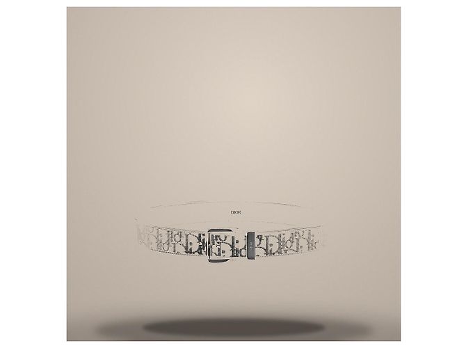 Oblique Dior Belt Black Leather - Ansicht 7