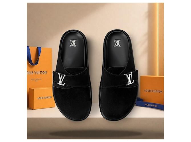 Eva Louis Vuitton Easy Mule Black Nero - vista 4