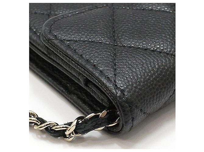 Chanel Classic Black Caviar Gold Mini Gürteltasche mit Kette Schwarz - Ansicht 10