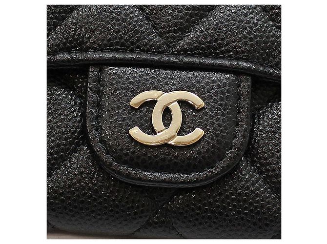 Chanel Classic Black Caviar Gold Mini Gürteltasche mit Kette Schwarz - Ansicht 8