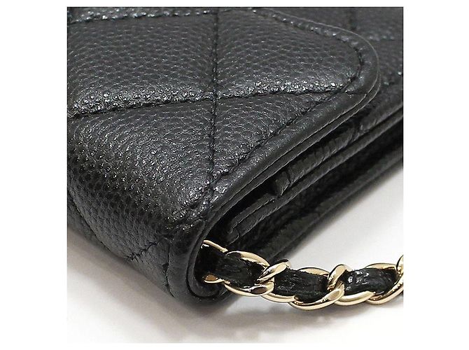 Chanel Classic Black Caviar Gold Mini Gürteltasche mit Kette Schwarz - Ansicht 9