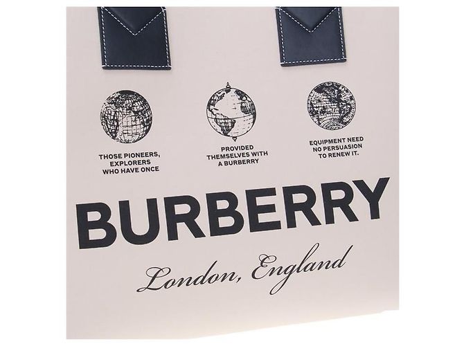 Burberry Bolso Tote London de algodón con estampado Label - Medium Multicolor - vista 5