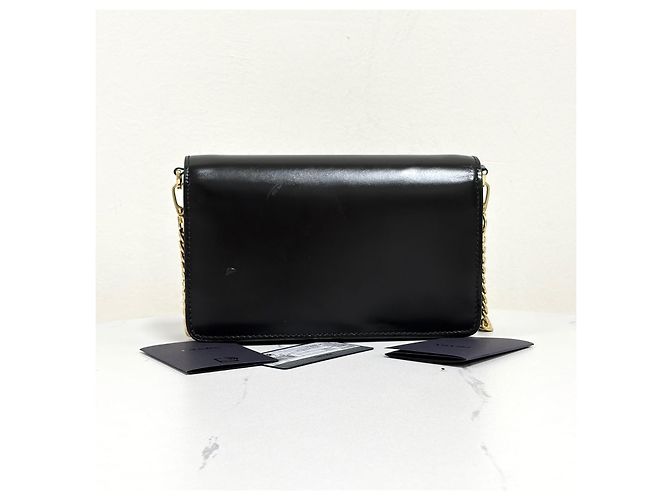 Prada Borsa a tracolla in pelle con catena Nera Nero - vista 4