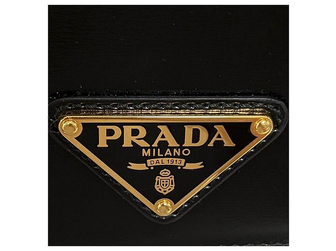 Prada Borsa a tracolla in pelle con catena Nera Nero - vista 8