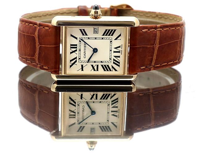 Cartier Orologio Tank Louis Gold Medium Quartz Unisex D'oro - vista 18