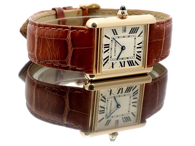 Cartier Orologio Tank Louis Gold Medium Quartz Unisex D'oro - vista 19